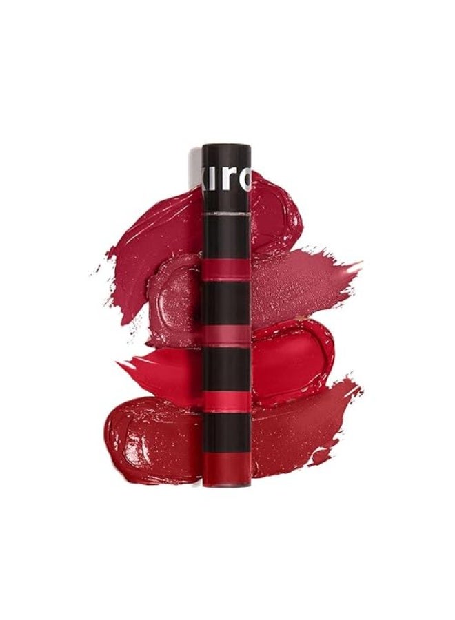 كيرو أحمر شفاه سائل مطفي خفيف من كيرو فور بلاي نون ستوب - أحمر داكن، 6 مل | 4 درجات من أحمر الشفاه | يدوم طويلاً، مقاوم للتلطخ، مرطب، خفيف الوزن | غني بزيت الأفوكادو والمشمش - Image 1